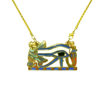 ojo de Horus esmaltado 57 mm dorada
